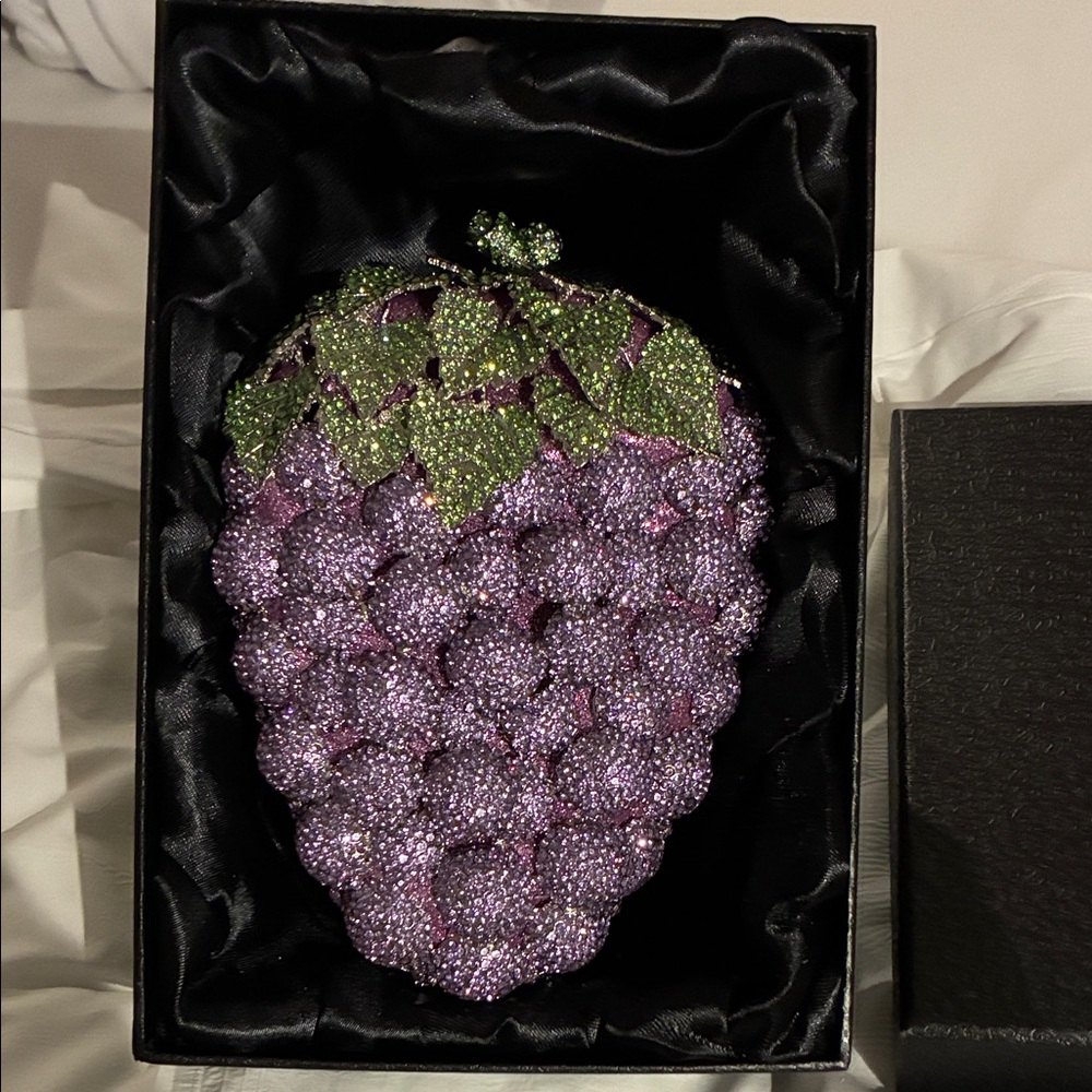 Purple Crystal Grape Clutch